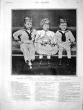Original Old Antique Print 1901 Prince Edward Princess Victoria Albert Cornwall
