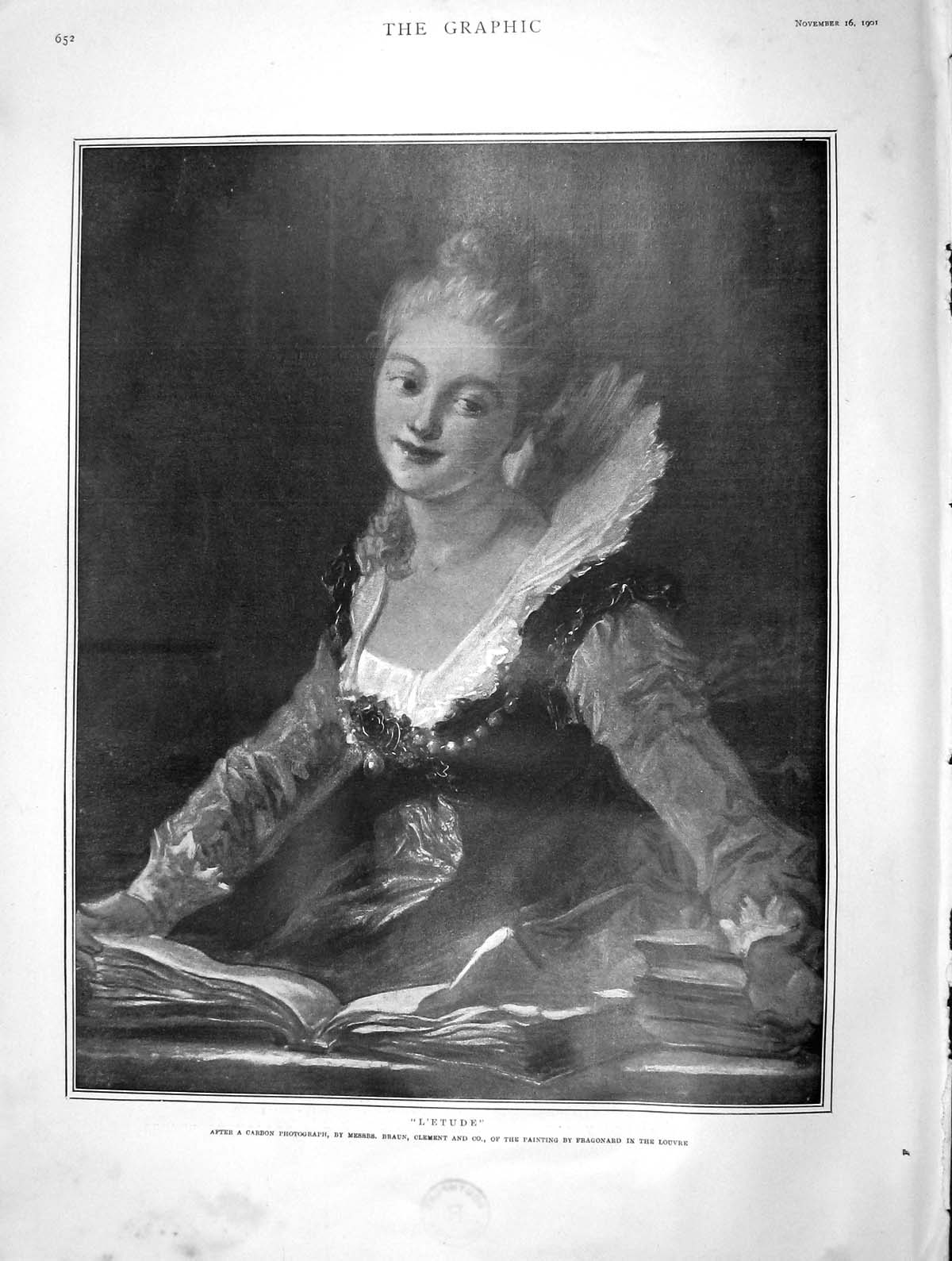 Old Antique Print 1901 Portrait L'Etude Lady Sampson-Schely Plague Naples 20th