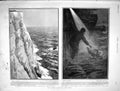 Original Old Antique Print 1901 Storm Ship Wreck Hampton Le Nord Active Granton
