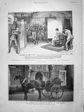 Original Old Antique Print 1901 Prince Wales Coach Sandringham Bystander Photo