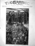 Original Old Antique Print 1901 Ship Ophir Princess Wales Sailors Navy Hall