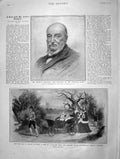 Original Old Antique Print 1901 Arthur Chappel Monday Pops Baby King Go-Cart