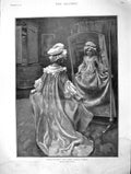 Old Antique Print 1901 Girl Fancy Dress Oxford Rugby Ship Satellite Tin 20th