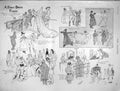 Original Old Antique Print 1901 Fancy Dress Fiasco Policeman Costumes Court