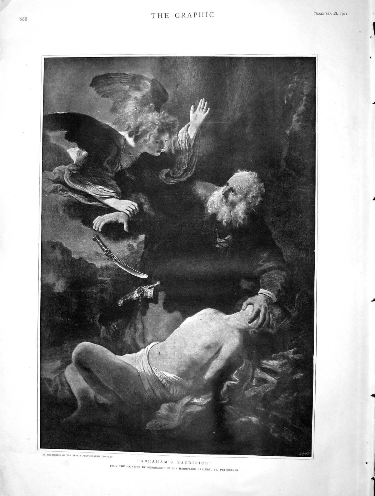 Old Antique Print 1901 Scene Abraham'S Sacrifice Native Life Cochin China 20th