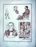 Original Old Antique Print 1901 President Loubet Rambouillet Gervais Delcasse