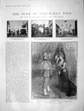 Old Antique Print 1901 Duke Cornwall Cape Town Mauritius Montreal Ophir 20th