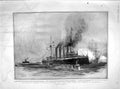 Original Old Antique Print 1902 Cape Colony H.M.S. Ship Good Hope Por 20th