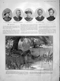 Original Old Antique Print 1902 Anglers Tambelan Buxton Brindley Gaussen Shand