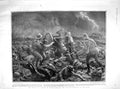Original Old Antique Print 1902 Fight Storm Brakenlaagte Africa Siers Benson