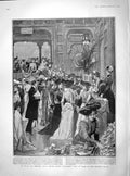 Original Old Antique Print 1902 Sale Work Lord Brassey'S House British Nurses