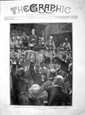 Original Old Antique Print 1902 Chamberlain Reception Guildhall Mayor Mansion
