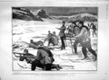 Original Old Antique Print 1902 Austrian Troops Snow-Shoes Alps Gun Practice