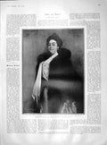 Original Old Antique Print 1902 Madame Emile Loubet Trial Lucca Law Beresford