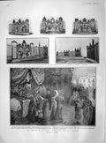 Original Old Antique Print 1902 Shrine La Maia Spanish May Day Custom Hampton