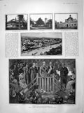 Original Old Antique Print 1902 Cork International Exhibition Earl 20th Century