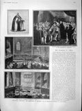 Old Antique Print 1902 King Coronation Westminster George Polo Ship Cape 20th