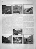 Old Antique Print 1902 Swiss Army Gothard Andermatt Earl'S Court London 20th