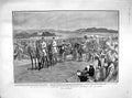 Original Old Antique Print 1902 Aldershot King'S Colonials Marines King 20th