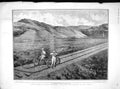Original Old Antique Print 1902 Railway Cape Colony Cyclist Rose Andorobo Ripon