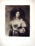 Original Old Antique Print 1902 Portrait Lady Peel Beautiful Woman 20th Century