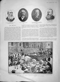 Old Antique Print 1902 King Windsor Coach Seymour Corbet Lidderdale Acton 20th