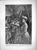 Old Antique Print 1902 Princess Louise Children Battersea Davidson Etches 20th