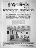 Original Old Antique Print 1902 Advertisement Warings Decorators Furnishers