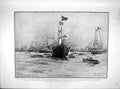 Original Old Antique Print 1902 Spithead Victoria Albert Ship Haslar Hospita