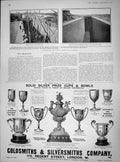 Original Old Antique Print 1902 Native Boats Lock Leaf Gate River Nile Assouan