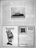 Original Old Antique Print 1902 Armoured Cruiser Ship H.M.S. King Alfred Cocoa
