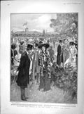 Original Old Antique Print 1902 Horse Race Phoenix Dublin Piggott Clapton Staal