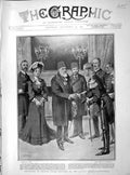 Old Antique Print 1902 British Nayv Officers Sultan Constantinople Turkey 20th