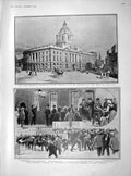 Original Old Antique Print 1902 Criminal Court Newgate Florence Strike Fearon
