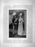 Original Old Antique Print 1902 Prince Denmark Alexandra Thames Nuneham Sonning