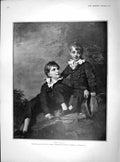 Old Antique Print 1902 Portrait Two Boys Raeburn Zola Pease Algoa Balloon 20th