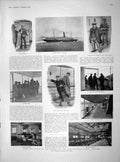 Original Old Antique Print 1902 Orient Liner Ship Orontes Subaltern India I 20th