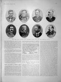 Original Old Antique Print 1902 Zola Dreyfus Bertulus Nigeria Korea Surve 20th