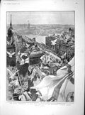 Original Old Antique Print 1902 Royal Procession Fish Street Hill Ludgate 20th