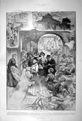 Old Antique Print 1902 Madame Poulard Mont St. Michel Cancale Normandy 20th