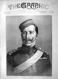 Original Old Antique Print 1902 German Emperor Colonel-In-Chief Royal D 20th