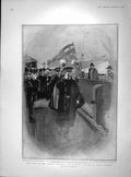 Original Old Antique Print 1902 German Emperor Port Victoria Shorncliffe Kaiser