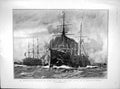 Original Old Antique Print 1902 Chamberlain Ship Good Hope Portsmouth Lowther