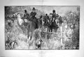 Original Old Antique Print 1902 Opening Hunting Season Full Cry Horses Hounds