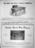 Original Old Antique Print 1902 Billiard Tables Riley Bovril War Picture 20th
