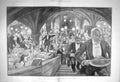 Original Old Antique Print 1902 Lord Mayor Banquet Guildhall Kitchen Waiters