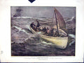 Original Old Antique Print 1902 Life-Boat Ship Illustration Aaron Butler Barry