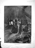 Original Old Antique Print 1903 Storm Signal Holland Lantern Windmills Pumping