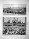 Old Antique Print 1903 Durbar Delhi India Jama Masjid Palace Petersburg 20th