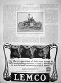 Original Old Antique Print 1903 Chaffeur America Motor Car Lemco Sunlight Soap